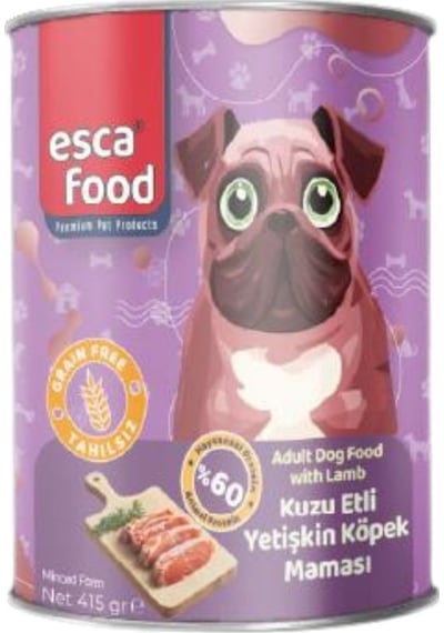Esca Food Kuzu Etli Yetişkin Köpek Konserve Maması 415gr