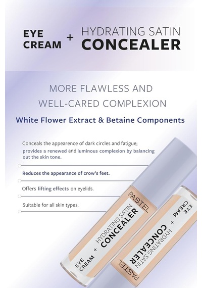 Pastel Eye Cream + Hydrating Satin Concealer - Göz Kremi + Göz Altı Kapatıcısı, 61 Vanilla, 4,3 Ml Genel