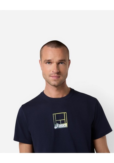 Asics Court Core Graphıc Tee Erkek Lacivert Kısa Kollu Tshirt 2041a355-401
