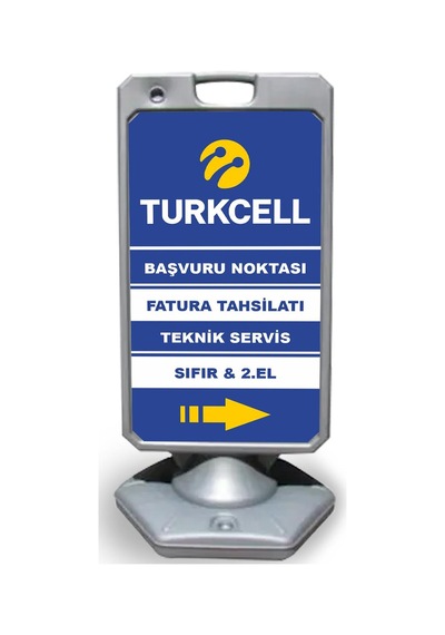 Turkcell   Reklam ve Yönlendirme Uyari Dubasi A Tabela Gri