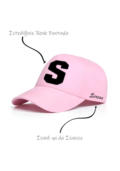 Ogc S Harfi Unisex Şapka Pembe