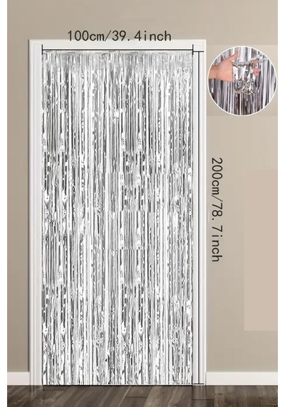 Beysüs Işıltılı Gümüş Kapı-duvar Püskülü Arka Fon Tüm Yaşlar
