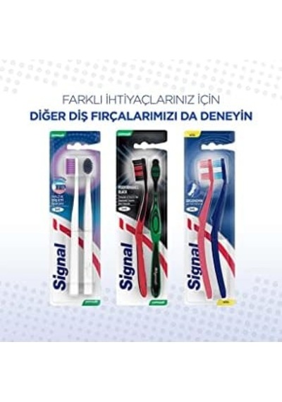 Signal Performans Etkin Diş Temizliği 2+1 Orta Diş Fırçası Açık Ahşap