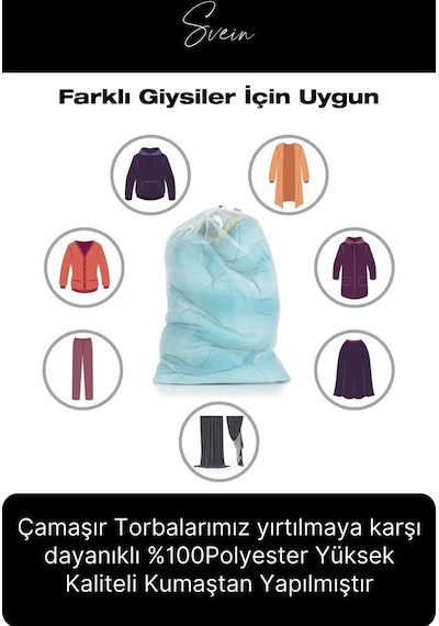 6 Adet Çamaşır Yıkama Filesi Maxi Kirli Elbise Giysi Kıyafet Torbası Okul Üniversite Yurt Asker