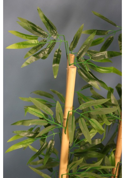 Yapay Çiçek Deposu Dekoratif Saksıda Islak Yapraklı 5 Çubuklu Bambu Seperatör 20x50x135cm