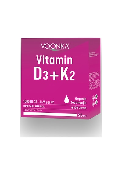 Voonka Vitamin D3+K2 Damla 25 ML