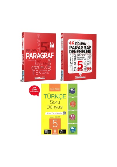 5.sınıf Pruva Paragraf Soru Bankası +paragraf Denemeleri Hediyeli