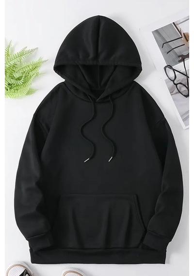 Uyguntarz Starry Sky Baskılı Unisex Oversize Sweatshirt siyah