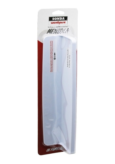Qlux L-00647 Zen Etajer 8x29.5 Cm - Beyaz Sert Plastik, Yapışkanlı Duvara Monte- 40'li Paket Diğer