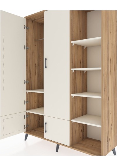Hyperion Dolap 6 Raflı 4 Kapaklı Tek Askılı 132x44x195 Çam-aytaşı/aytaşı Aytası/aytası Hyperion Dolap 6 Raflı 4 Kapaklı Tek Askılı 132x44x195 Çam-aytaşı/aytaşı Aytası/aytası