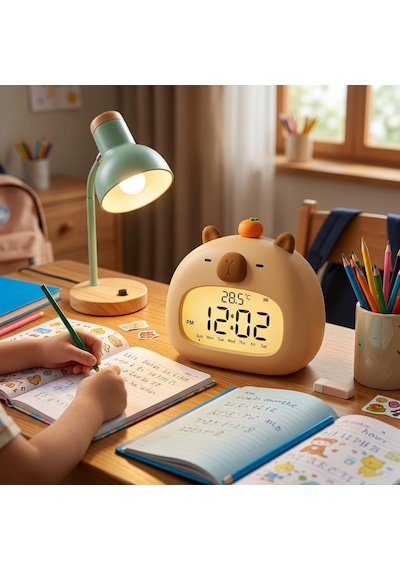 Tr Margo Toys Capybara Dijital Masa Saati Termometreli Ve Gün Göstergeli