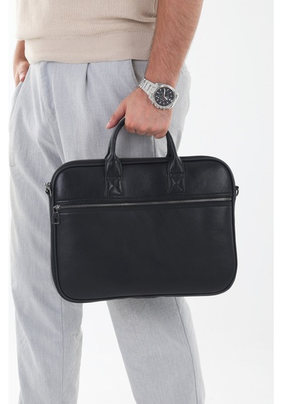 Erzeno Hakiki Deri Laptop & Evrak Çantası - Siyah Unisex İş Çantası Siyah Renk - 761747751 Siyah Renk