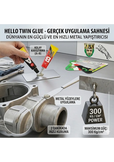 Süper Metal Demir Plastik Taş Seramik Yapıştırıcı Çelik Yapıştırıcı 14gr Hl Glue