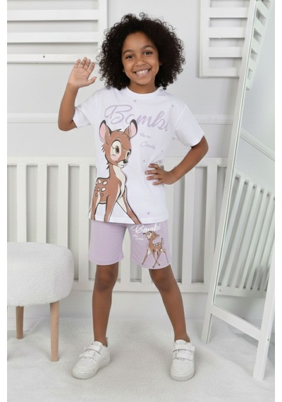 Bambi Baskı Kız Çocuk Takım-90414 Lila
