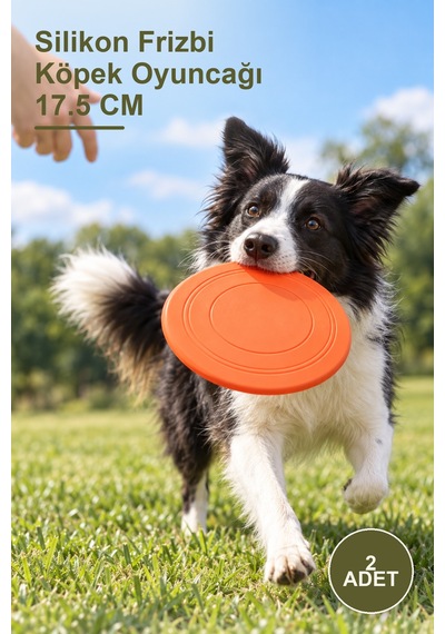 2 Adet Silikon Frizbi Köpek Oyuncağı 17.5 Cm