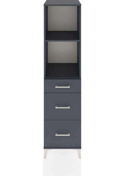 Hyperion Dolap 2 Raflı 3 Çekmeceli 44x44x182 Antrasit-antrasit Antrasit