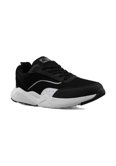 Tarzbu Mega Ortapedik Siyah Renk Fileli Bağcıklı Günlük Ayakkabı Sneaker Siyah