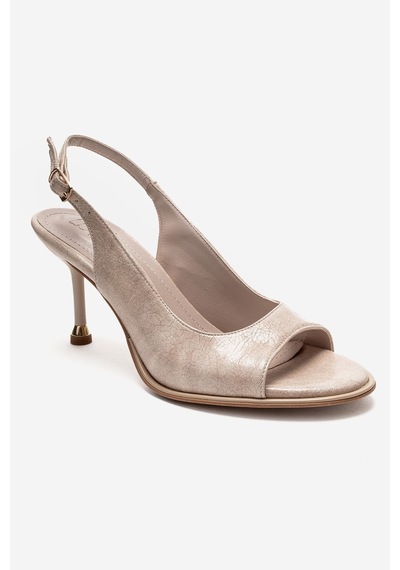 Luvishoes Iselın Bej Kadın İnce Topuklu Ayakkabı Bej