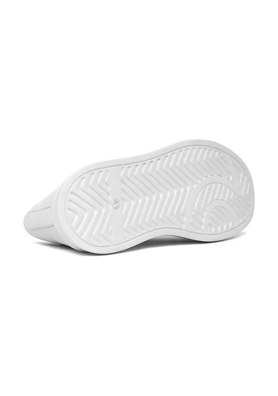 Erkek Beyaz Kalın Tabanlı Deri Sneaker