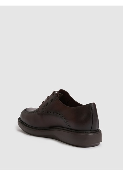 Cacharel Kahverengi %100 Deri Smart Casual Ayakkabı