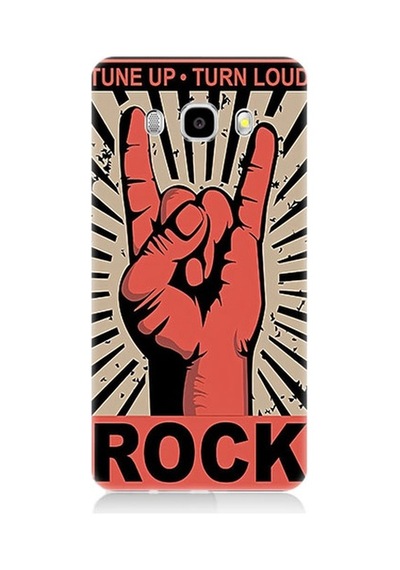 Samsung Galaxy J7 2016 Uyumlu Rock Müzik Desenli Silikon Kılıf