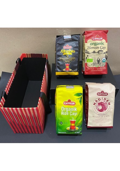 Çaykur Keşan Kumaş Kaplı Kutuda Hediyelik Çaylar Seti 4 x 200 G