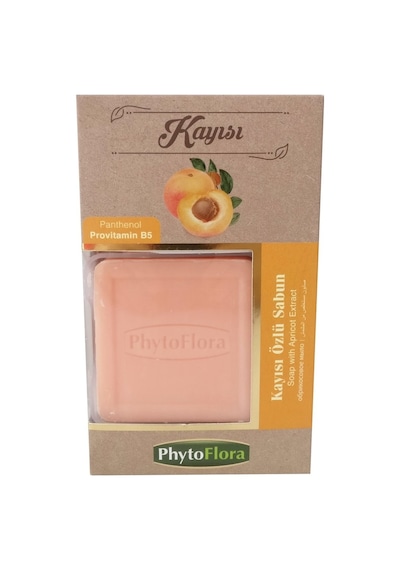Phytoflora Kayısı Özlü Bitkisel Sabun 125 G + Bitkisel Sabunluk + Kese