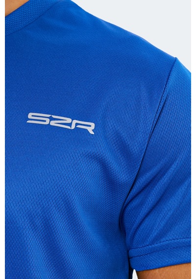 Slazenger Omar Ktn Erkek Saks Mavi Tişört Saks Mavi