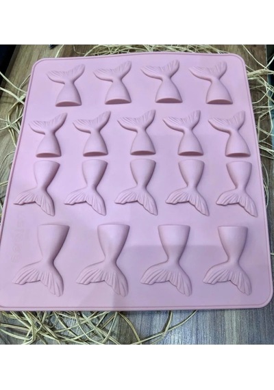 Silikon Deniz Kızı Kuyruğu 4 Cm Çikolata Kurabiye Epoksi Kalıbı Goldcakes