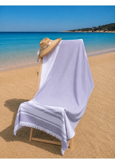 100x180 Cm Büyük Boy Renkli Unisex Plaj Havlusu Baveno Desen003