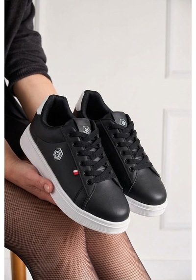 Nstil Unisex Spor Ayakkabı Rahat Yumuşak Taban Kaymaz Günlük Bağcıklı Sneaker 034 SİYAH-BEYAZ Nstil Unisex Spor Ayakkabı Rahat Yumuşak Taban Kaymaz Günlük Bağcıklı Sneaker 034 SİYAH-BEYAZ