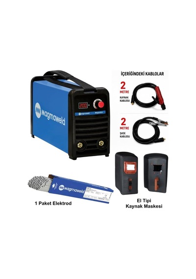 Tr Magmaweld Megastick 200 Amper Kaynak Makinesi + 100 Adet 2.50x350mm Elektrod + El Kaynak Maskesi