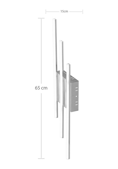 Pl 06 3 Model Gold 3 Renkli Salon Ve Oturma Odası İçin İdeal Alüminyum Avize, 15x65 Gold