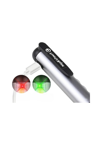 Mıknatıslı 4 Mod'lu 7 Led'li Mini El Feneri Şarjlı, Kamp Lambası Gece Aydınlatması Gri