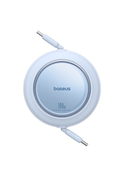 Baseus Free2Pull Mini 100 W Geri Çekilebilir Şarj Kablosu Mavi 2 M