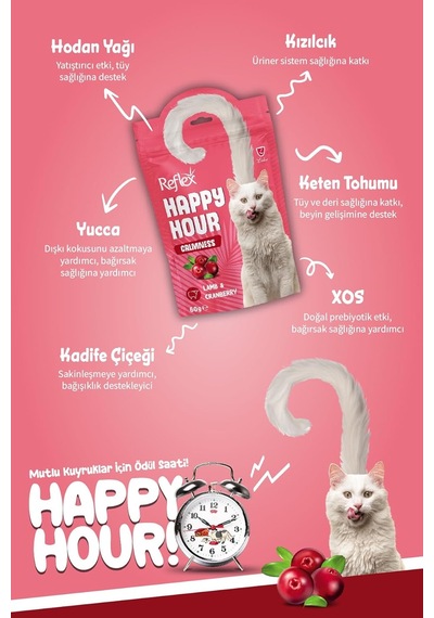 Happy Hour Sakinleşmeyi Tamamlayıcı Kedi Ödül Mamasi 60 Gr Tekli Paket