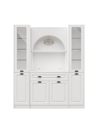 Guneystore Armoni Black Maxi Kahve Köşesi Komple Mdf Beyaz