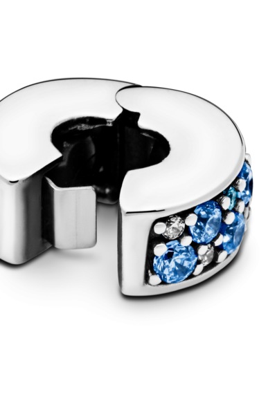 Mavi Pavé Klipsli Charm