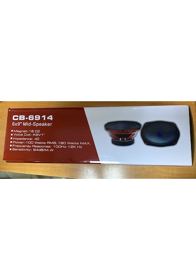 Carboon Cb-6914 6x9 Oval Midrange 2'li Set