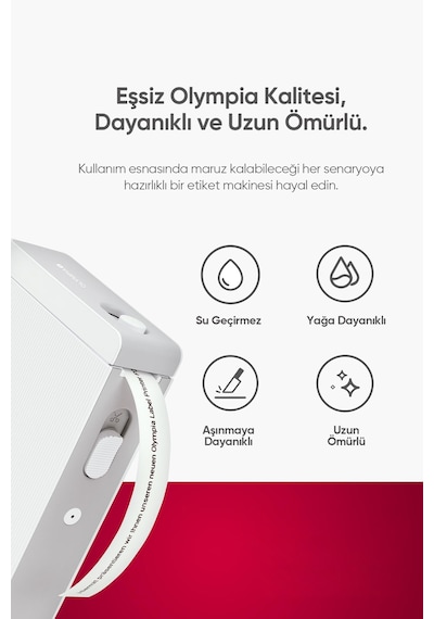 Etiket Makinesi P22 Beyaz - Bluetooth Termal Yazıcı
