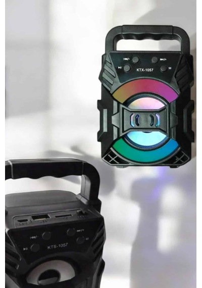 Işıklı Bluetooth Hoparlör Müzik Ve Renkli Işık Taşınabiilir