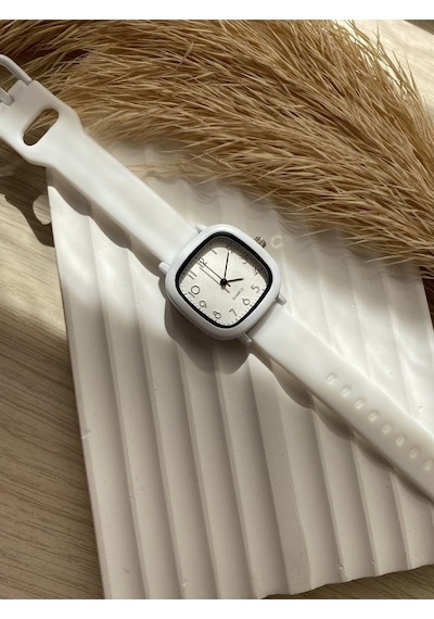 Retro Minimal Vintage Deri Kordon Kadın Kol Saati Silikon Model Bb0082 Gümüş