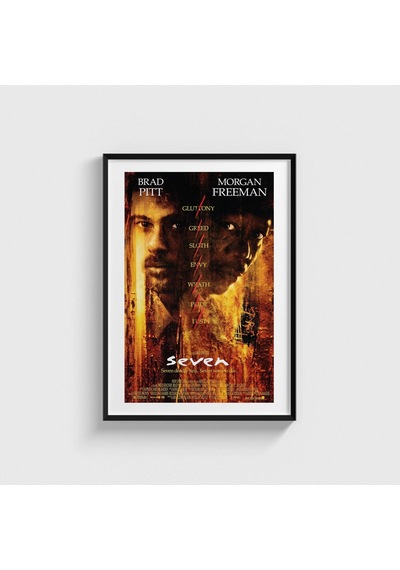Se7en 1995 Film Posteri Tablo Çerçeveli Poster Duvar Dekorasyonu Siyah Çerçeveli Tablo Siyah Çerçeveli Tablo Dn11d341sıyah
