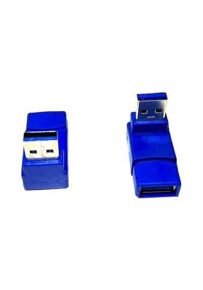USB 3.0 Erkek - Dişi 90 Derece Uzatma Adaptörü USB 3.0 Dirsek 90
