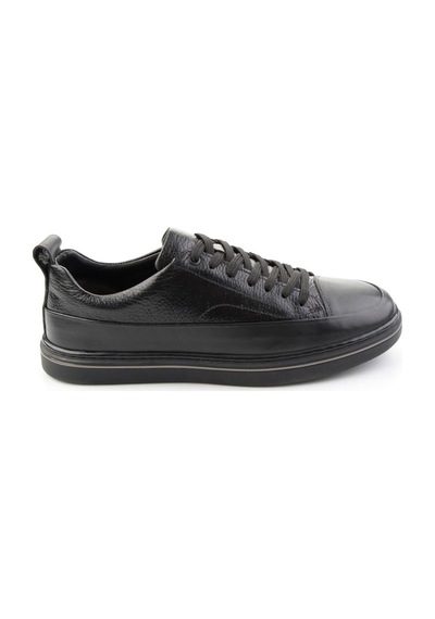 Bambi Siyah Siyah Floter Hakiki Deri Erkek Sneaker E01807061043
