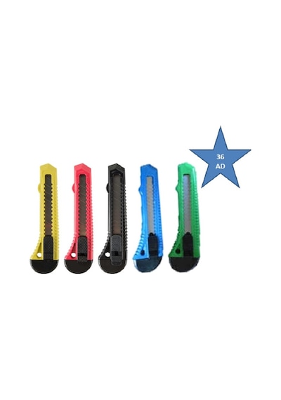 36 Adet Maket Bıçağı Falçata Plastik 18 MM Geniş