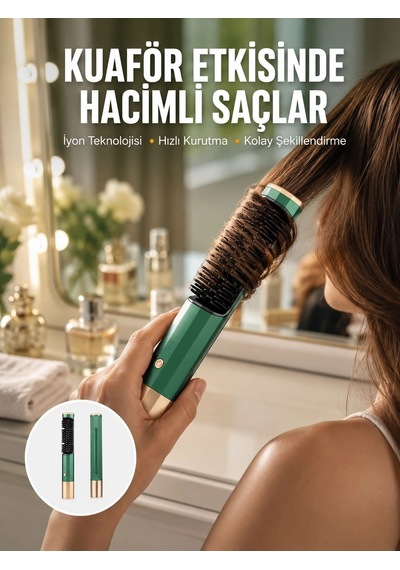 Üflemeli Saç Düzleştirici Fön Tarak Yüksek Isı Ayarlı İyon Özellikli Yeni Nesil