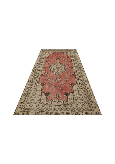 Eşsız Anadolu Vıntage Eskıtme El Dokuma Halı 144 X 270 Cm 9597