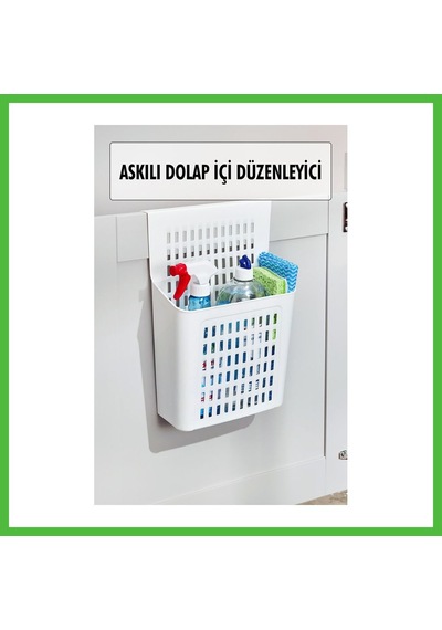 Vaveni Askılı Dolap Içi Düzenleyici & Sepet Raf Organizeri & Çok Amaçlı Düzenleyici & Deterjanlık Şampuanlık Arz Çok Renkli
