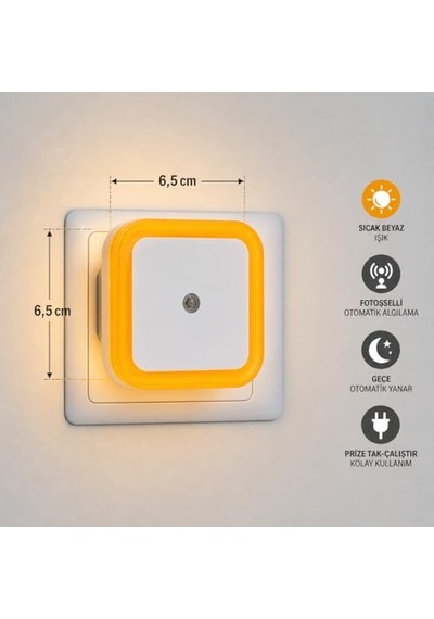 Led Gece Lambası Fotoselli Sensörlü Fişli 30 Lümen Otomatik Yanan Priz Tipi Gece Işığı Enerji Tasarruflu Pembe Enerji Sınıfı F 10 Parça Siyah 72972903